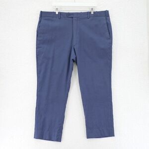 JB Britches Wool Dress Pants Trousers Blue Flat Front High Rise 42 / 28 Italy Li